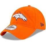 New Era NFL Core Classic 9TWENTY Adjustable Hat Cap One Size Fits All (Denver Broncos, Denver Broncos Orange)