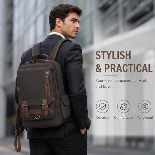 Image of mygreen Canvas Cross Body Messenger Bag Shoulder Sling Backpack Travel Rucksack