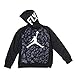 Jordan Big Boys' AJ 23 Jumbo Pull Over Thermal Fit Hoodie Small, Black/White