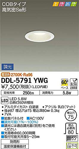Amazon.co.jp: 大光電機（DAIKO） ダウンライト LED 5.8W 電球色