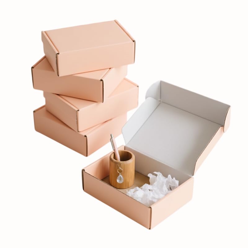 Peach Corrugated Packing Box 7 x 5.5 x 2 Inch| Heavy Duty Shipping Carton Box |E-commerce, Courier, Gift Packing & Storage | Pack of 10-image-42