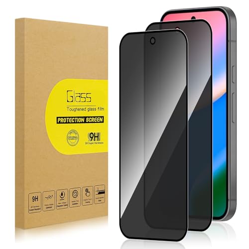 Lokyoo 2 Pack Privacy Screen Protector for Google Pixel 10/10 Pro[Anti-Spy Tempered Glass][Fingerprint Unlock Support] Anti-Scratch Bubble-Free Protective 9H Glass for Google Pixel 10/10 Pro
