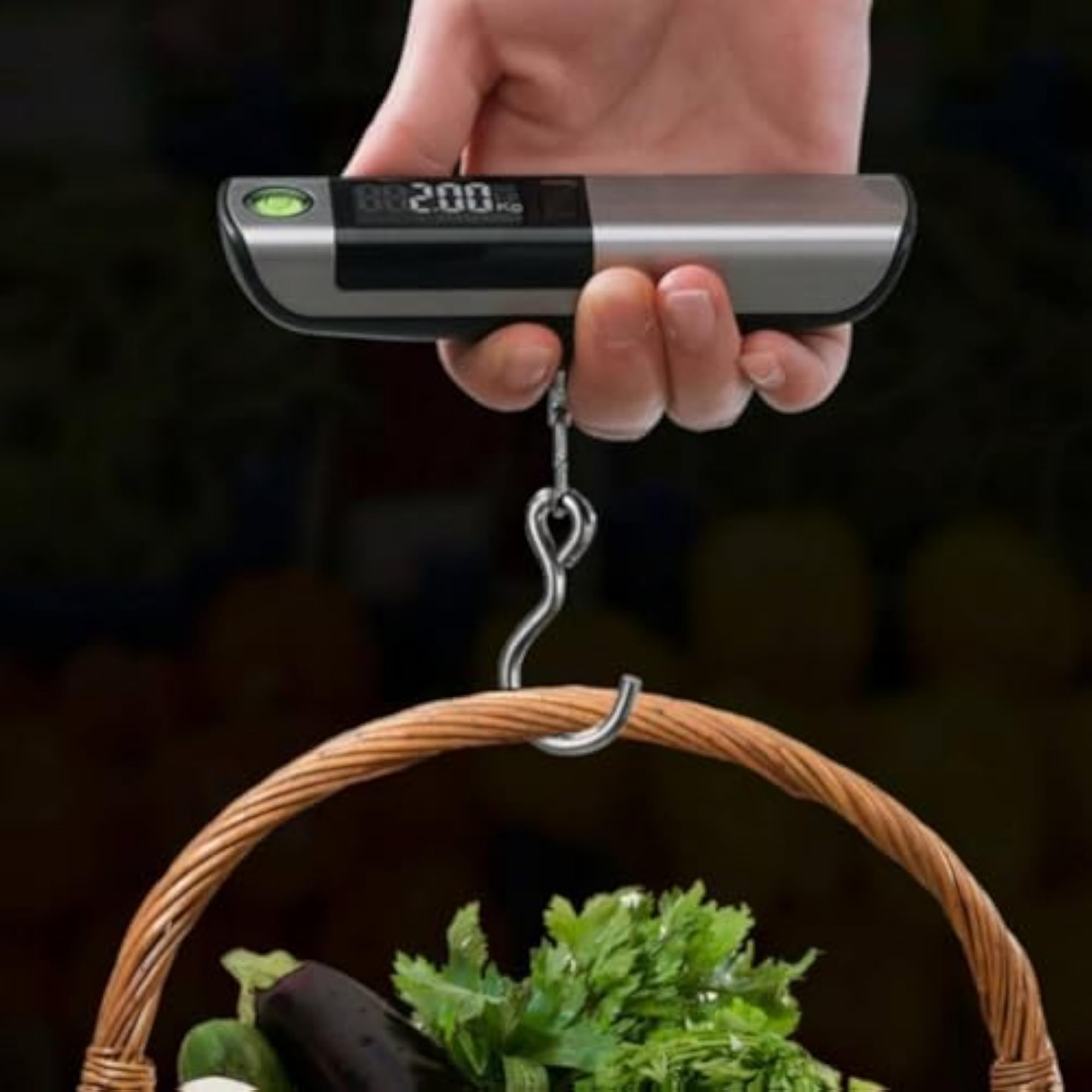 Digital Hanging Scale with Tape Measure, 50kg Capacity