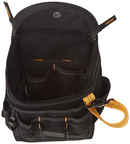 Clc Custom Leathercraft 1524 Ziptop Utility Pouch, Medium, Black, 11 Pockets #TOP3