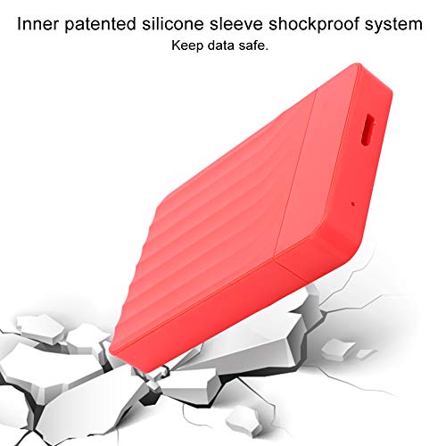 Carcasa para disco duro externo 2.5 pulgadas USB 3.0 roja miniatura 6