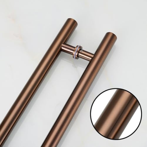 Poignée de porte or rose en acier inoxydable luxueuse pour entrée chic