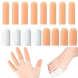 dusaniyali 16 Stück Fingerschutz, Fingerkuppenschutz, Zehenschutz Silikon, Zehenschutz Großer Zeh für für Triggerfinger, Bei Blasen, Fingerknacken