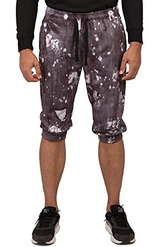 VIBES Men's Shorts All Over Print Elastic Waist & Bottom