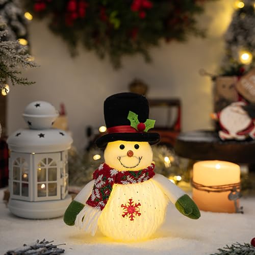 Schneemann Weihnachtsdeko Innen Beleuchtet, Weihnachtsfiguren-...