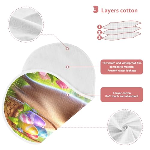 Capybara Easter Eggs Baby Burp Cloths Muslin Soft Burp Cloth Rags Cotton Burp Clothes Absorbent for Newborn Girl Unisex Boy 1 Pack 22x11 Inches3