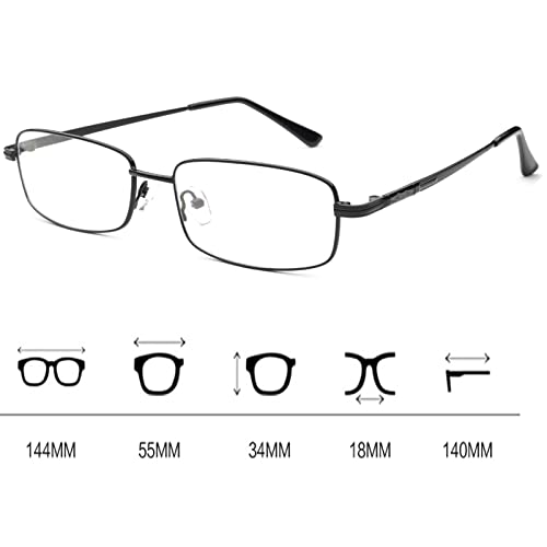 Fuisetaea Metal Frame Nearsighted Myopia Glasses -4.00 Titanium Alloy Distance Glasses2