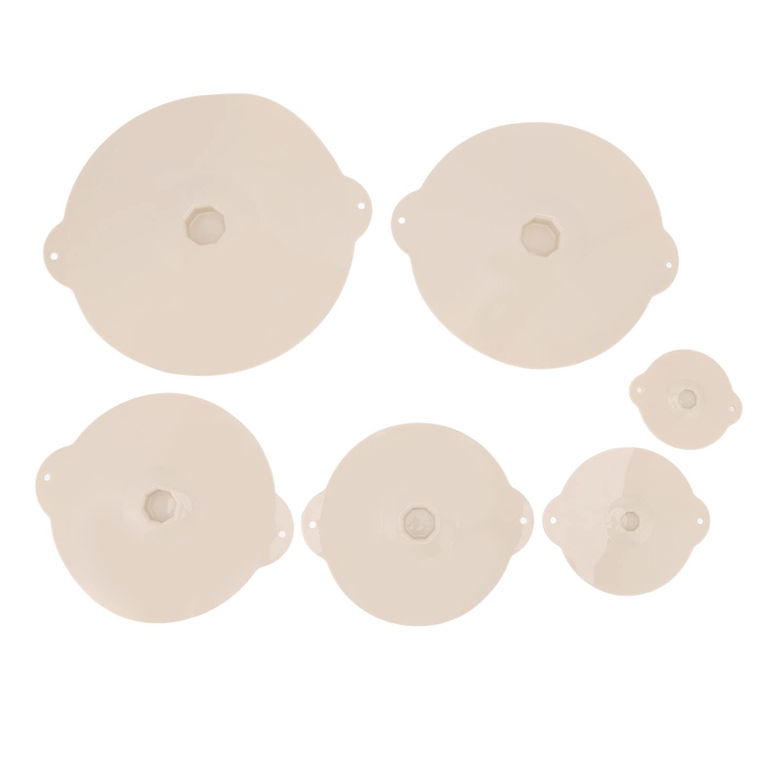 6Pcs Coperchio in Silicone per Alimenti Riutilizzabile Pellicola per Alimenti Coperchio di Aspirazione in Silicone Coperchio per Pentole a Prova di Calore Impermeabile Per Padelle Ciotole Piatti