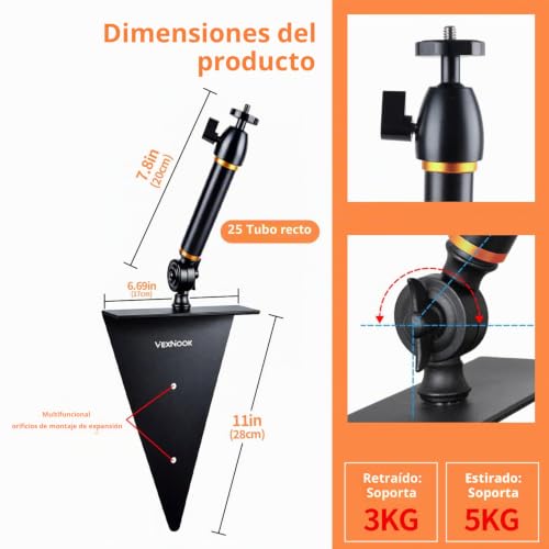 Miniatura 4 de Soporte Para Proyector Para Cama Y Sofá - Longitud Fija 20 Cm, Diseño Oculto, Compatible Con Proyectores Del 99 , Xgimi, Nebula, Vankyo, Epson