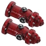 Large application : convient pour placé sur des bureaux, des armoires, des tables de chevet et plus , cette pièce ajoute une fantaisie et de style artistique à n'importe quel décor, mini pompier en résine, bouche d'incendie de maison de poupée