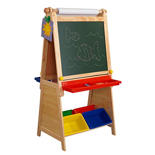 KidKraft Master Artist's Easel Playset, Natural, 28.5 x 24.5 x 48.5