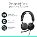 Logitech Zone Wired 2 - Noise-Canceling Headset with Adaptive Hybrid ANC, USB-C with USB-A Adapter - Black