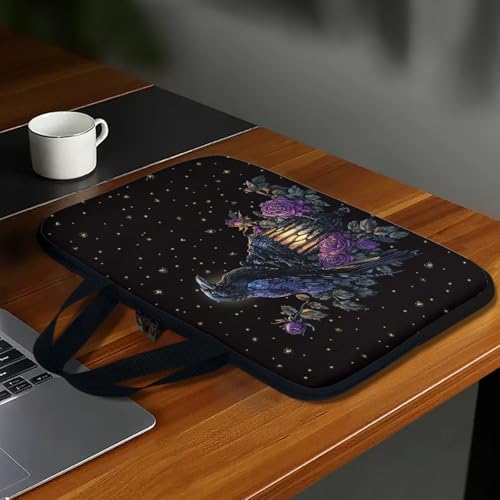 Funda para portátil ZIATUBLES 17 pulgadas patrón Purple Rose miniatura 4