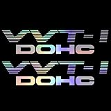 2-Decals Pair VVT-i DOHC Vinyl Decal Sticker UV & Water Proof Gift Souvenir Car Window Tumbler Bumper 7X1.5 2X O1043 Holo Accessories