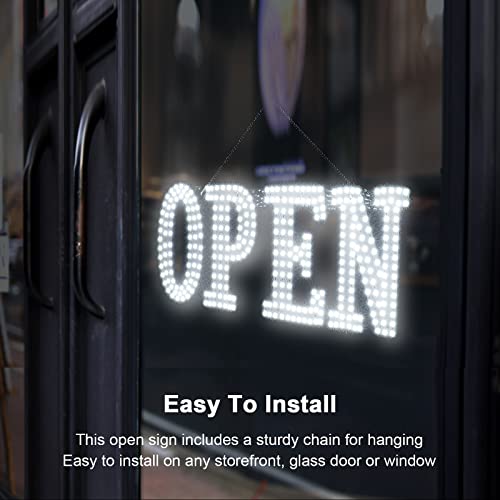 40"X14" Extra Large Led Open Signs For Business, Unique Design Super Bright Open Sign With Hanging Installation, High Visibility Open Sign For Stores Bar Hotel Retail Shops Window Salon Restaurant Office #TOP2