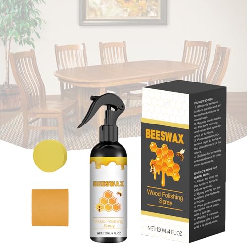 Natürliches Bienenwachs-Spray-Reiniger, Natürliches Bienenwachs-Spray für Holz und Leder, Bienenwachs Möbelpolitur und Reiniger, Leder & Möbelpolitur Für Holz, Leder Und Möbelpolitur