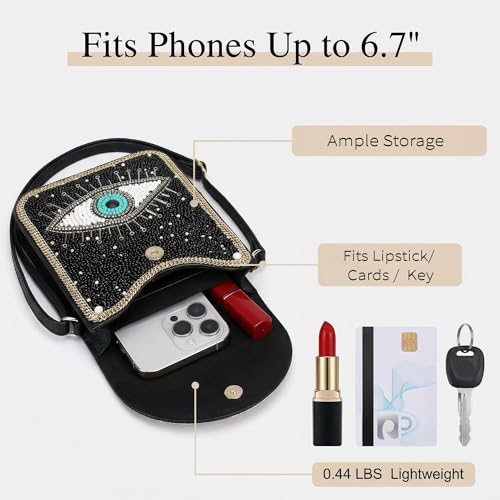 Image of Small Crossbody Bags for Women Designer Cell Phone Bag Boho Shoulder Wallet Purse