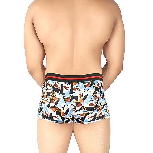 Image of Regular Fit Printed Cotton Trunks for Men |Combed Cotton, Stretchy Fabric, Anti-Bacterial and Microfibre Waistband (TKP)