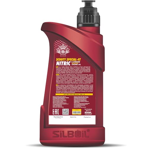 Image of SCOOTY SPECIAL 4T- NITRIC 10W-30 (API: SM) (JASO: MB) High Performance Synthetic Blend Engine Oil (800 ml, Pack of 1)