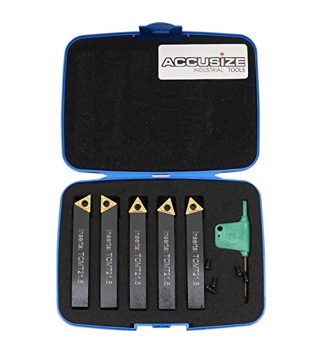 Accusize Industrial Tools 3/8'' 5 Pc Indexable Turning Tool Set, 2380-5062