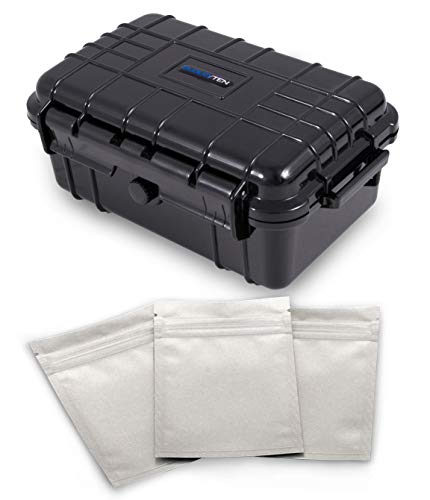 CLOUD/TEN Medium Smell Proof Case 8 inch Odor Resistant Storage Stash Box Container