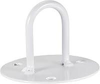 Vista 6 de YOKIVE 2 ganchos para colgar en el techo, gancho en forma de U montado en la pared con plantas colgantes de placa redonda, ideal para oficina