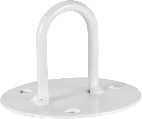 Miniatura 6 de YOKIVE 2 ganchos para colgar en el techo, gancho en forma de U montado en la pared con plantas colgantes de placa redonda, ideal para oficina,