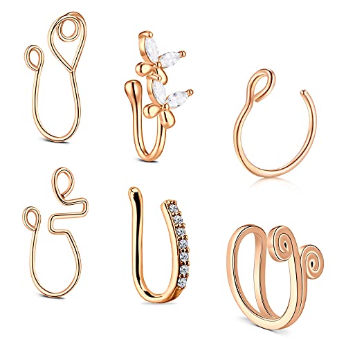 MODRSA Nose Cuff, Gold Nose Cuff, Nose Cuff Non Piercing, Fake Nose Ring, Clip on Nose Ring, African Nose Cuff, Fake Nose Cuff, Nose Cuffs for Non Pierced Nose Cuff Jewelry