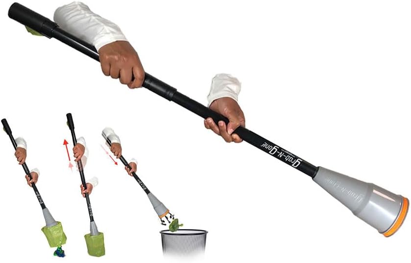 Sin contacto con la mano, no se agacha, no requiere limpieza, cuchara portátil para excrementos de perro de 38 pulgadas