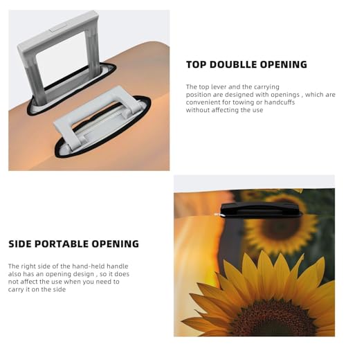 Luggage Cover Elastic Suitcase Cover Protector Washable Travel Baggage Covers Sunflower Field Sunset Luggage Covers Carry On Suitcase Baggage Cover 18-32 Inch Medium4