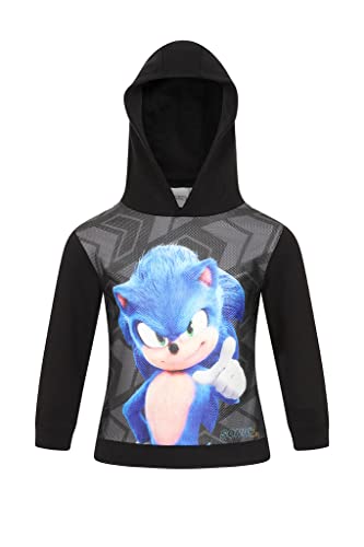 Sonic The Hedgehog 2 Niños Sudadera Con Capucha, Negro, 7-8 Years