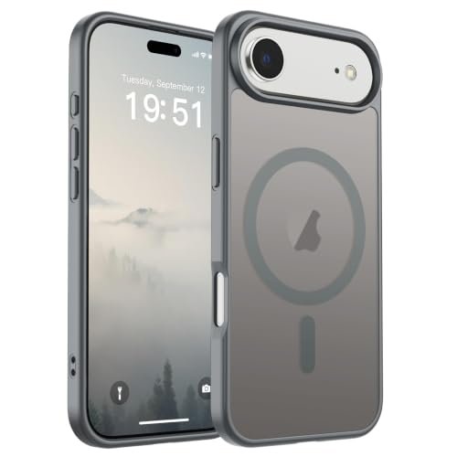 Image of AIBEX Back Cover Case for Apple iPhone 15 Pro Max MagSafe Compatible | Slim Case with Wireless Charging Support | Anti-Scratch, Anti-Fingerprint & Lightweight Military-Grade Protective Cover - Black