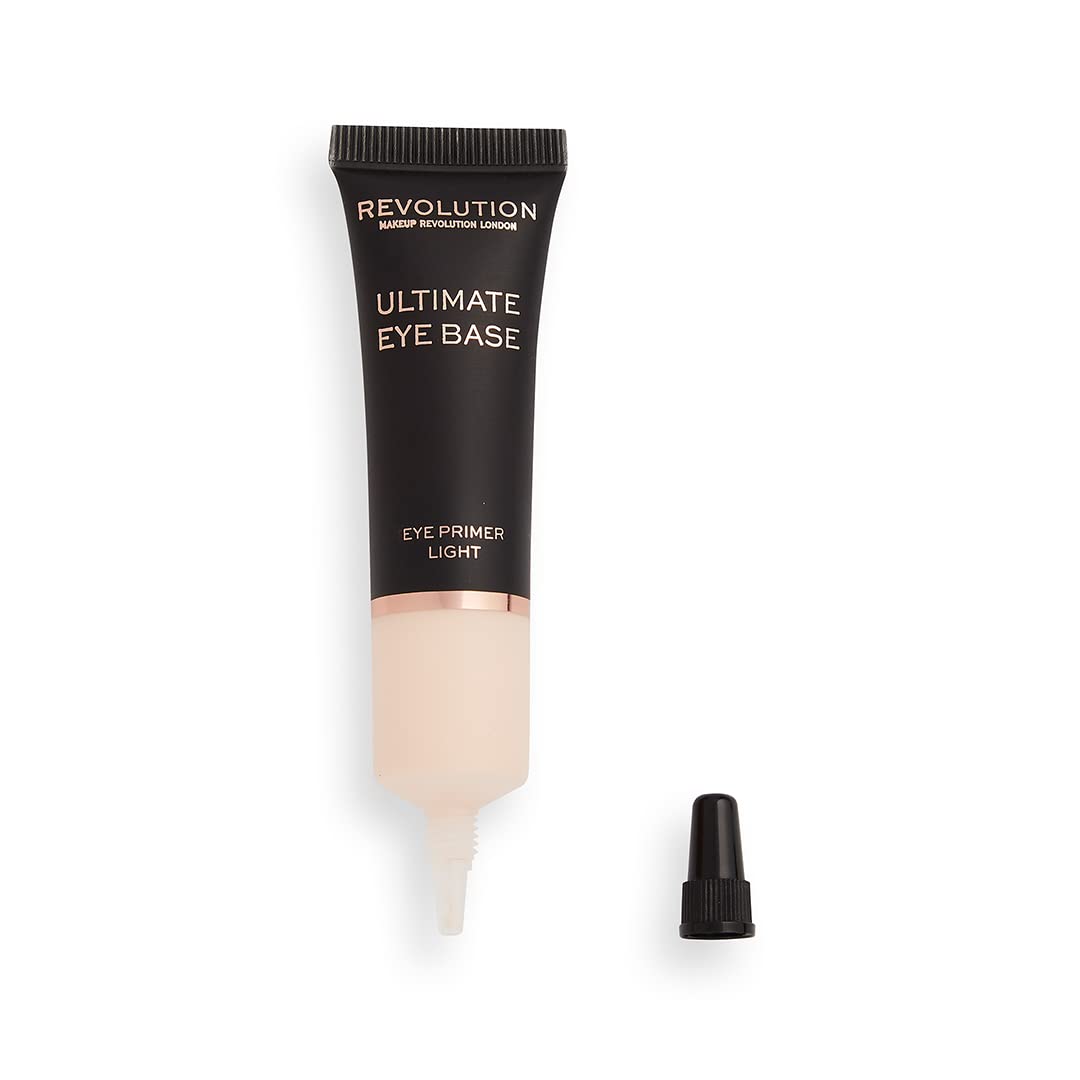 Makeup Revolution Ultimate Base Eye Primer Light Eyeshadow Base to Prevent Oily Lids and Creasing,Clear Waterproof Shadow Base for Long-Lasting Eye Makeup