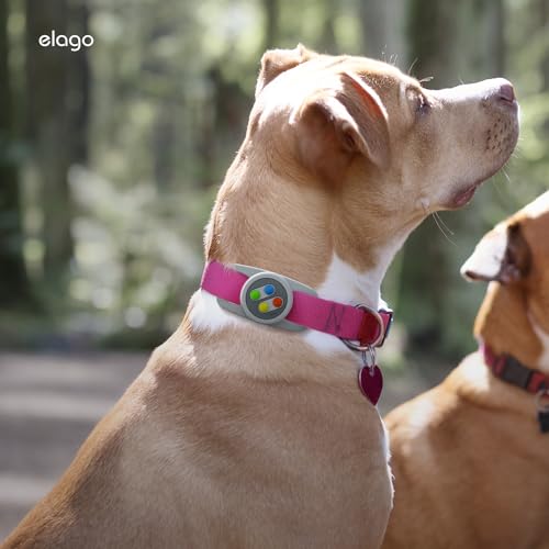 elago Capa Airtag Pet Collar W5 compatível com Apple AirTag - chaveiro de proteção contra quedas, de