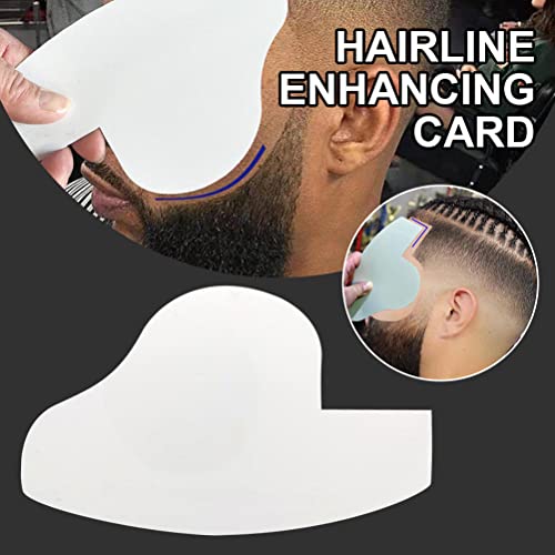 Hairline Enhancing Card Barber Line Up Beard Shaping Template Beard Design Template Model Hairdressing Hair Styling Tool (1PCS) - Image 3