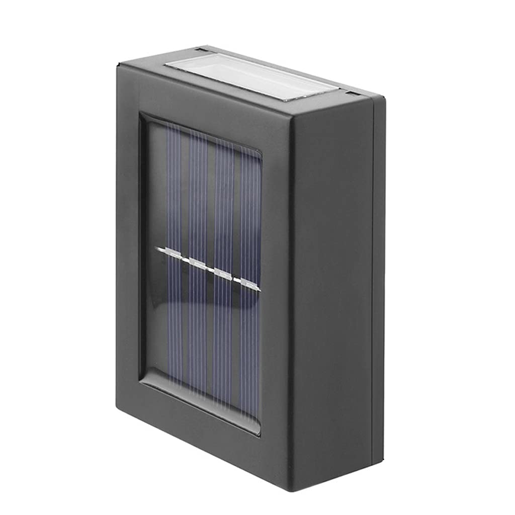 Lámparas Solares Aplique De Pared LED IP65 Lámpara De Pared Impermeable Luz Cálida Luz Blanca Iluminación De Pared Focos De Exterior Lámparas De Pared Para Jardín Garaje (2 warm lights)