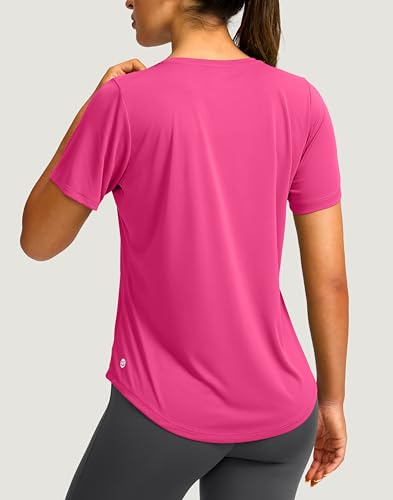 Image of Women's Short Sleeve Workout Shirts UPF 50+ Sun Protection T-Shirts Quick Dry Breathable Gym Running Hiking Tops for Women