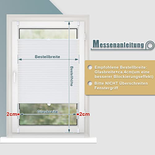Plissee-ohne-Bohren-Klemmfix-80x100cmBxH-Weiss-Jalousie-Sonnenschutz-Easyfix-Faltrollo-Lichtdurchlaessig-Rollo-fuer-Fenster-Tuer - sparfuchs24.io – Top Angebote, Tests & Preisvergleiche