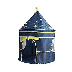 ENHANCES CREATIVITY AND IMAGINATION -: The perfect place to relax and dream the day away in any home corner of the house with this cute castle for kids! Play tent is colorful and kids friendly designed. Let your kids experience a magical adventure fo...