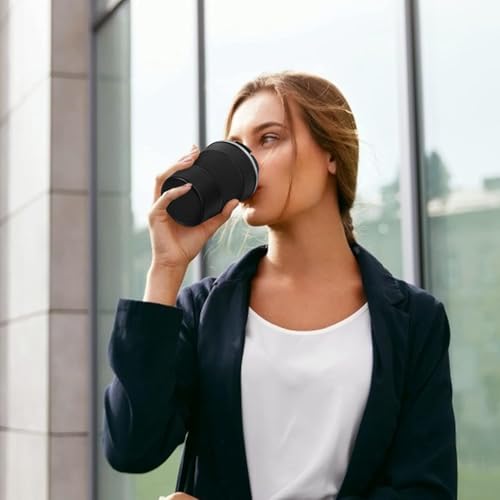Image of Novo Insulated Coffee Travel Mug, Double Walled Stainless Steel Tumbler, Insulated Cup with Leakproof Lid, Thermal Mug with Non-Slip Protective Grip