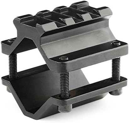 VERY100 Scope Mount Universal Single Rail Picatinny Flashlight Mount Scope Rings Shotgun Barrel Light Mount 12 Gauge Weaver Barrel Mount with 3 Slots Diameter 21mm-34mm