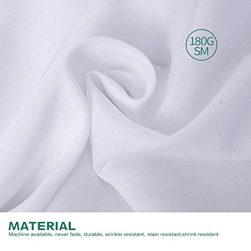 Surmente Tablecloth 120 Inch Round Polyester Table Cloth For Weddings, Banquets, Or Restaurants (White) …… #TOP2