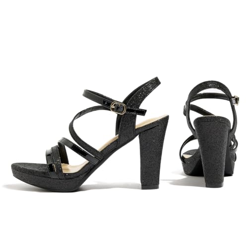 Image of Block Heeled Platform Sandals | Chunky Open Toe Shoes for Women
