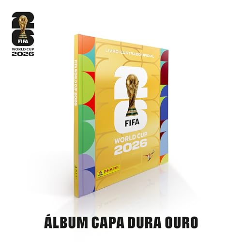Copa do Mundo 2026 Álbum de Figurinhas Capa Dura Ouro FIFA WORLD ...