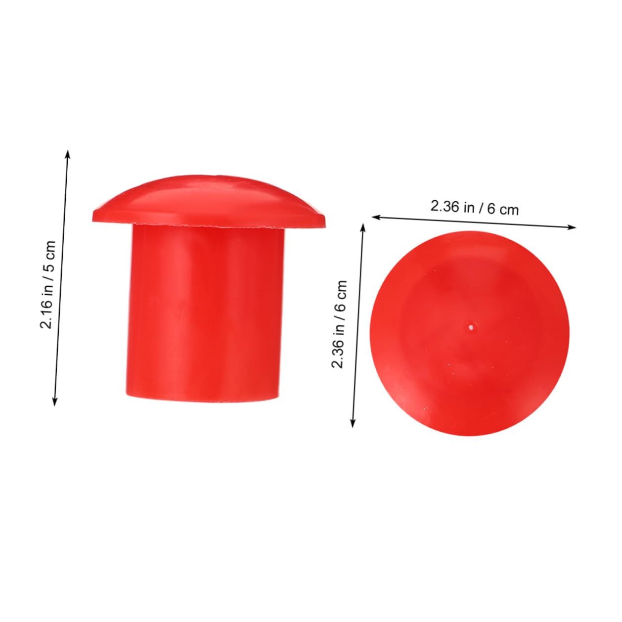 HOMSFOU Tapas de Seguridad de Plástico Rojo Set de 60 Unidades Protección Visible y Fácil de Usar en Obras de Construcción 60 para Varillas de Refuerzo