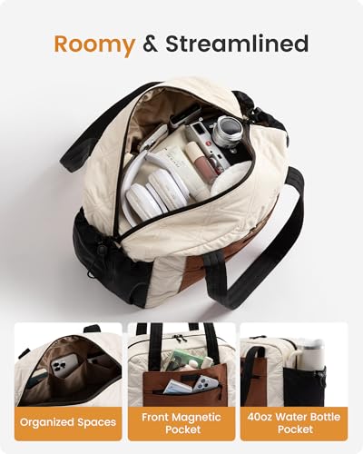 LOVEVOOK Gym Bag for Women, Lightweight Travel Duffle Bag with Wet Pocket, Personal Item Carry On Weekender Overnight Bags for Woman Gym, Yoga, Hospital, Weekend Trips3